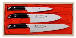 Satake Sakura Zest 3 noży Szefa+Santoku+uniw HG8081W