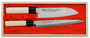 Satake Nashiji N Zest 2 noży Santoku+Sashimi