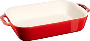 Prostokątny półmisek ceramiczny Staub - 2.4 ltr, Czerwony