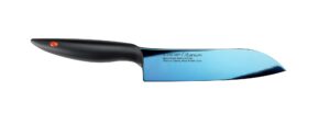 Nóż Santoku kuty Titanium dł. 18 cm, niebieski Kasumi K-22018-B