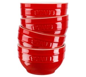 zestaw 4 misek okrągłych 14 cm, czerwony Staub 40508-146-0