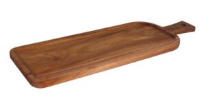 Taca drewniana prostokątna z rączką 420x155mm Fine