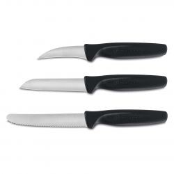 Create Collection Zestaw 3 noży do warzyw czarne