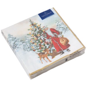 Serwetki świąteczne papierowe św. Mikołaj z jodłą 25x25cm Villeroy&Boch