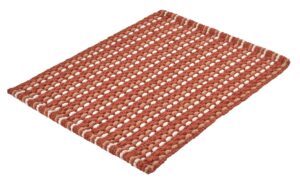 Kleine Wolke Loop - ręcznie tkany Dywan kąpielowy czerwony 55x 65 cm nić szenilowa 9173304539
