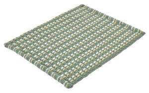 Kleine Wolke Loop - ręcznie tkany Dywan kąpielowy zielony 55x 65 cm nić szenilowa 9173685539