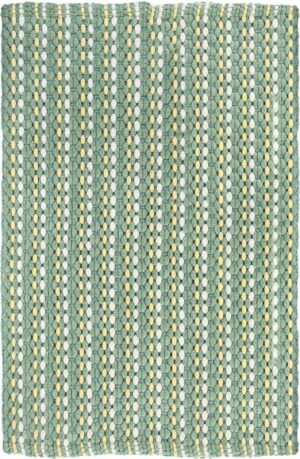 Kleine Wolke Loop - ręcznie tkany Dywan kąpielowy zielony 70x120 cm nić szenilowa 9173685225