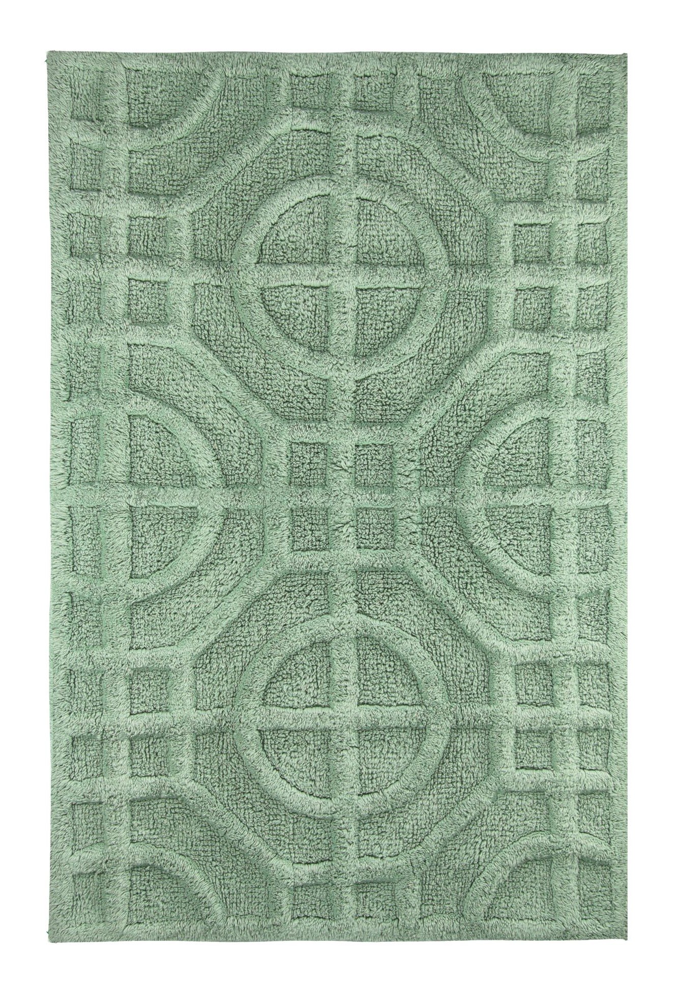 Kleine Wolke Mosaic - Recyklingowany Dywan kąpielowy zielony 60 x 90 cm Eco Care 9167685519
